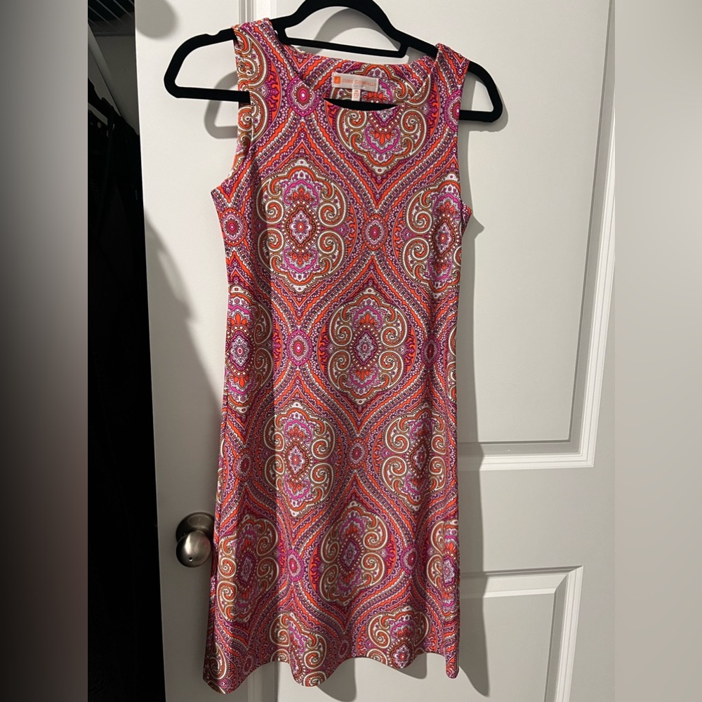 Jude Connally Beth Dress - Paisley Medallion Hot Pink Size XS